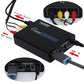Frendorf | HDMI zu Composite / AV S-Video Konverter RCA CVBS/L/R Video Konverter Adapter, UK Stecker