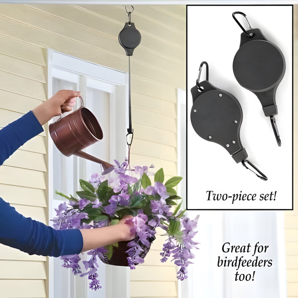 Frendorf | 1+1 GRATIS🌳Pflanzen-Flaschenzug-Set für Gartenkörbe, Töpfe, Vogelfutterspender