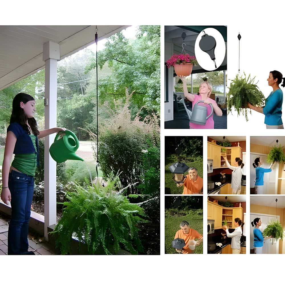 Frendorf | 1+1 GRATIS🌳Pflanzen-Flaschenzug-Set für Gartenkörbe, Töpfe, Vogelfutterspender