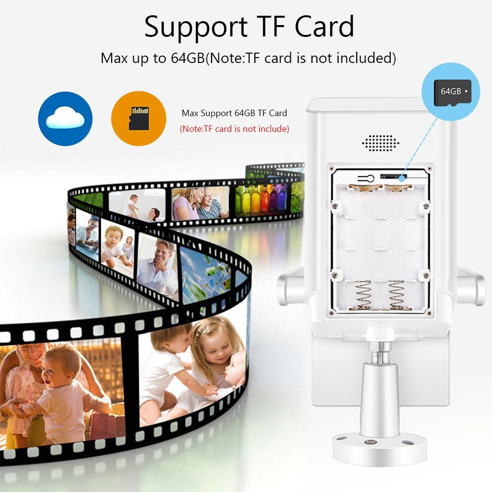 4MP Wireless Solar-Sicherheitskamera mit wiederaufladbarem Akku, Nachtsicht, PIR-Bewegungserkennung, 2-Wege-Audio, IP66 wasserdicht