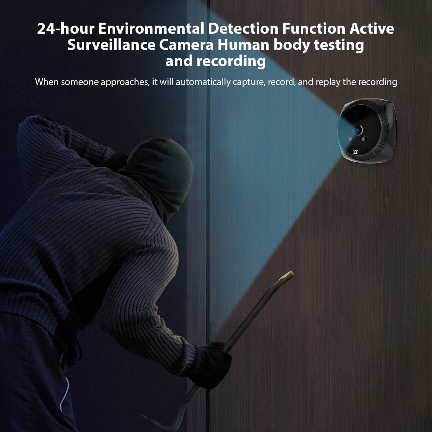 2MP Smart Türspion Kamera Türglocke mit 4,5-Zoll LCD für Wohnungssicherheit