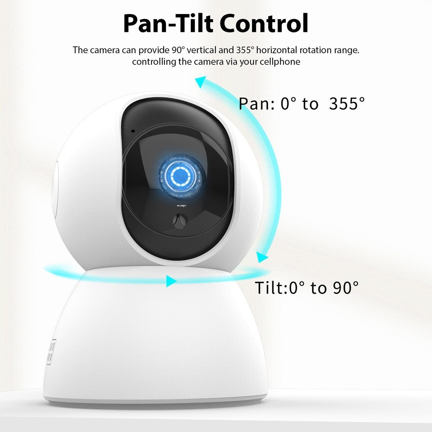 3MP Smart Innen-WiFi-Sicherheitskamera mit Nachtsicht, 2-Wege-Audio, Fernbedienung und Bewegungserkennung für die Überwachung von Zuhause und Haustieren
