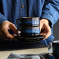 Frendorf | LagunaGlow Keramik-Tassen Set | Handgefertigte Kaffeetassen | Hochwertige Espresso- und Teetassen