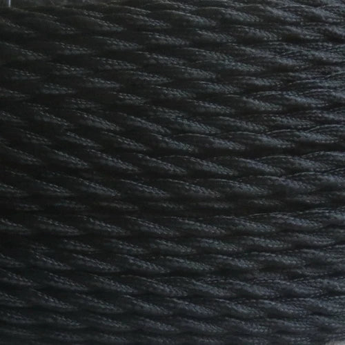 Frendorf | 3 Kern Vintage Textil Verdrehte Kabel – 3 Draht Stoff Geflochtene elektrische Zuleitung für DIY Retro Pendelleuchte – Kupferleiter, 300V bewertet