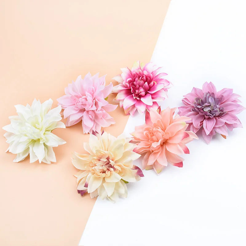 Frendorf | 10 Stück Künstliche Seiden-Gerbera Blumen – DIY Dekorative Stempel Köpfe für Hochzeit, Zuhause, Valentinstag und Bastelprojekte