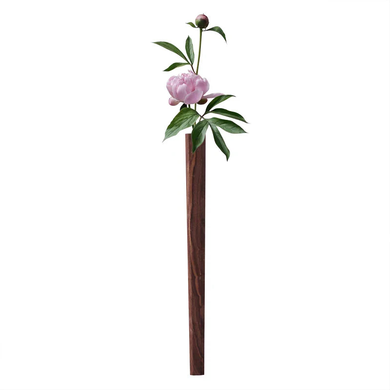 Handgefertigte Massivholz-Wandvase