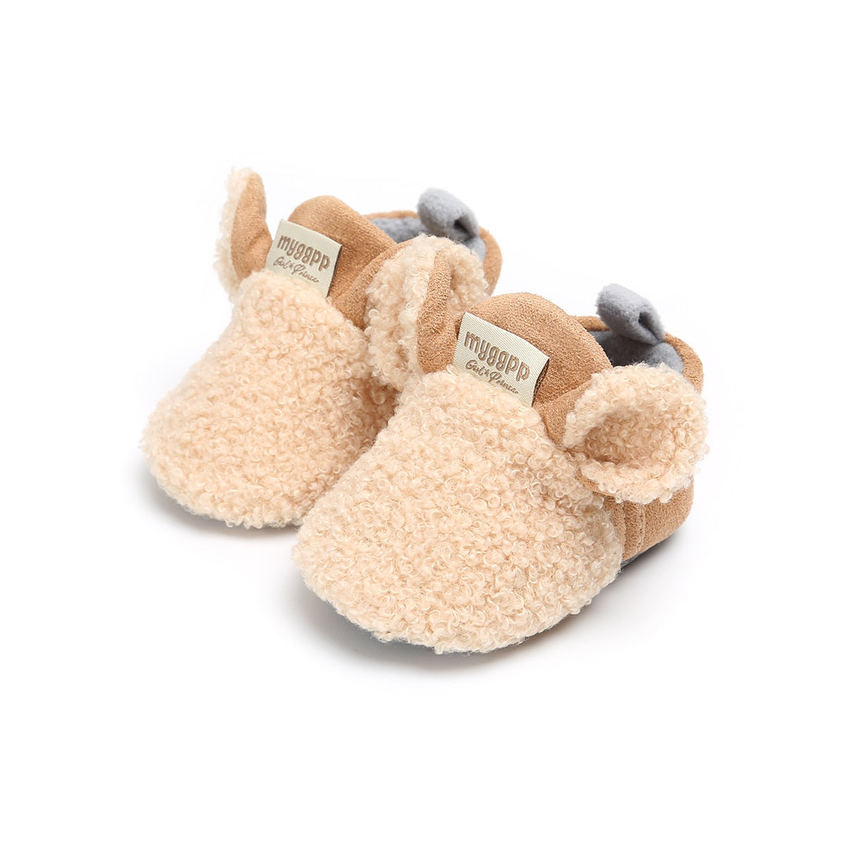 Frendorf | Weiche rutschfeste Lauflernschuhe für Babys mit Lamm-Motiv – Schrittchenwarm