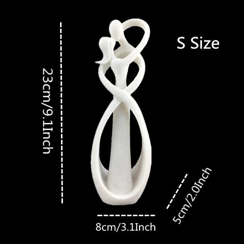 Frendorf | LoveSculpt Sandstein Liebhaber Statue | Hochzeitsdeko | Valentinstag Geschenk | Romantische Heimdekoration