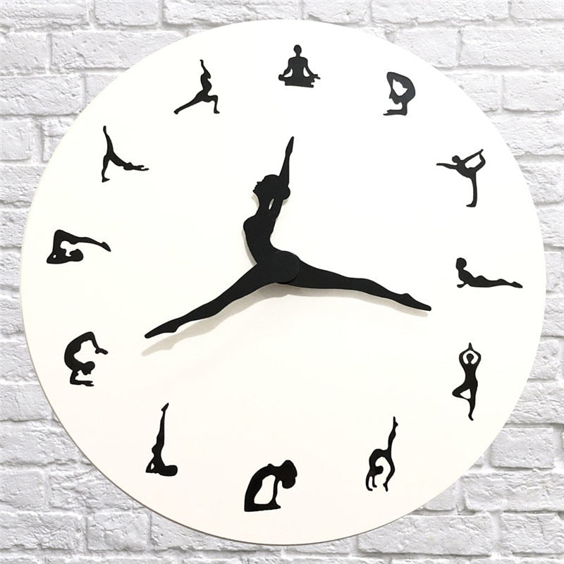 Yoga Time Wanduhr