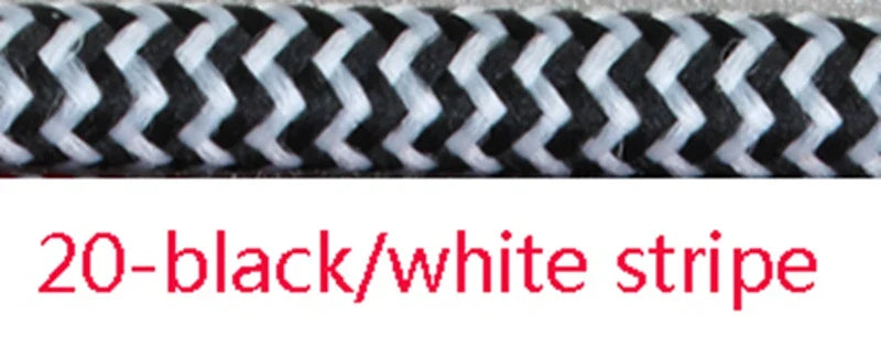 Frendorf | 3-adriges Stoffgeflecht Elektronikdraht – 250V 0.75mm² Flexibles Stromkabel für Vintage Pendelleuchten, Bunte Textilisolierte Schnur