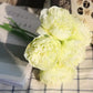 5er Set Große Pfingstrose Seidenblumenstrauß - Weiß & Pink