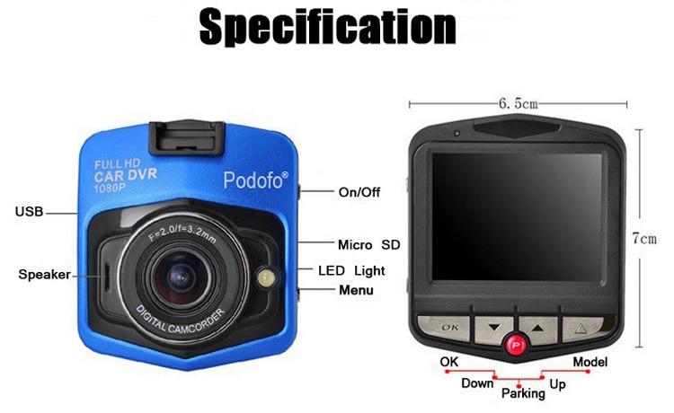 Frendorf | Dash Cam Full HD 1080P + 16GB Karte