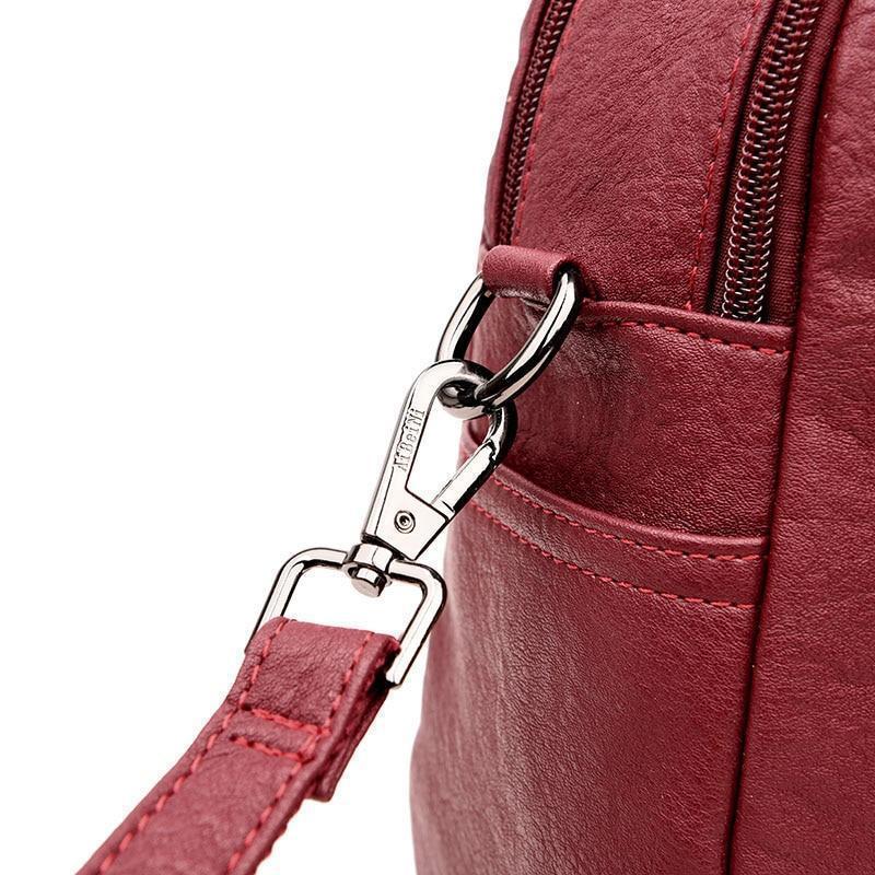 Frendorf | Fashion Leder Mehrzweck Rucksack Schulter Handtasche
