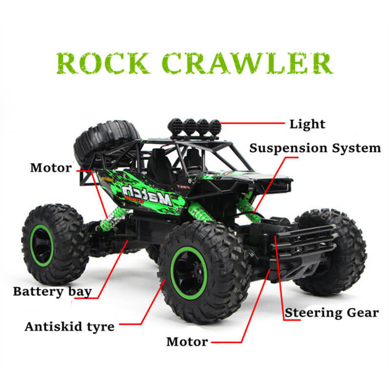 Frendorf | Ferngesteuertes Auto, 4x4, Monstertruck, Rock Crawler, 2,4 G, Offroad-Kletterauto