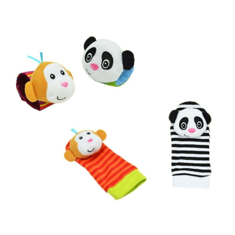 Frendorf | Sensorik-Rassel-Set für Babys mit Hand- und Fußspiel – WackelSpaß (1 kaufen, 1 gratis)