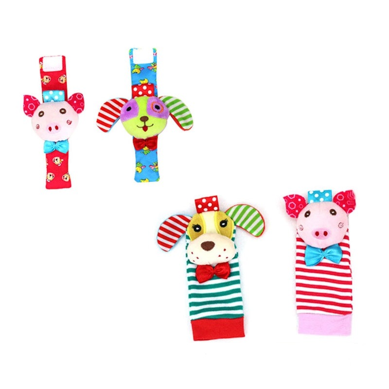 Frendorf | Sensorik-Rassel-Set für Babys mit Hand- und Fußspiel – WackelSpaß (1 kaufen, 1 gratis)