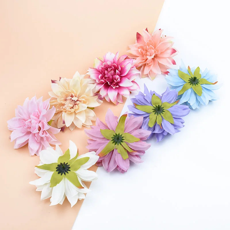 Frendorf | 10 Stück Künstliche Seiden-Gerbera Blumen – DIY Dekorative Stempel Köpfe für Hochzeit, Zuhause, Valentinstag und Bastelprojekte