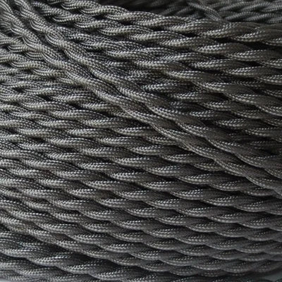 Frendorf | 3-Core Vintage-Stoff Gedrehte Elektrische Kabel – 0,75 mm² Kupferdraht für Pendelleuchten, Retro-Stil Beleuchtungskabel