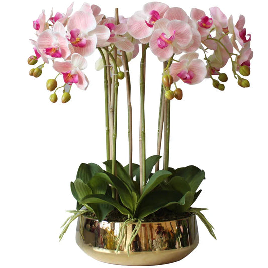 3D gedruckte künstliche Orchidee, Blumenarrangement, Handgefühl, Schmetterling, ohne Vase