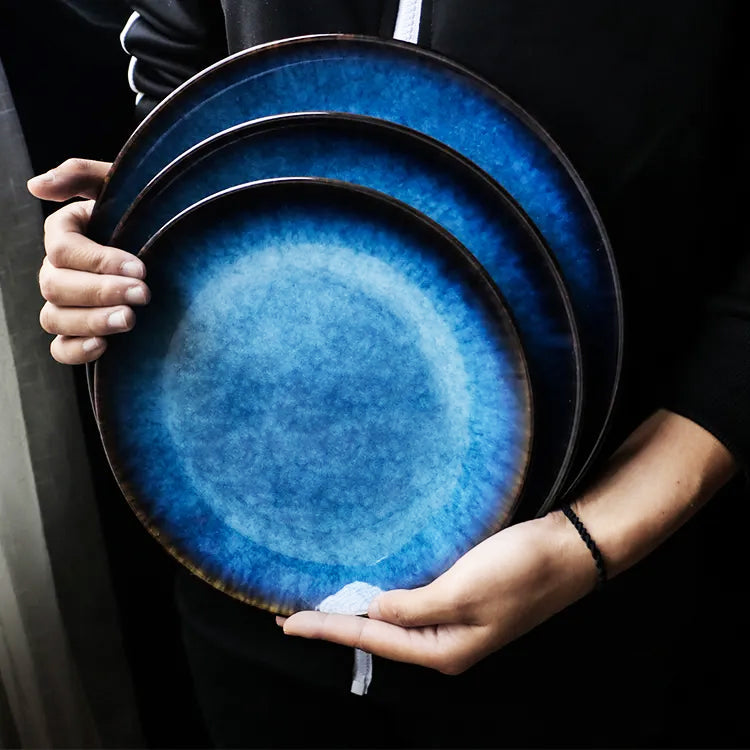 Frendorf | Blaue Nova-Platten - Charmante Teller für einen stilvollen Tisch