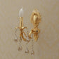 Frendorf | RegalGlow - Barock Wandleuchte in Gold mit Kristallakzenten