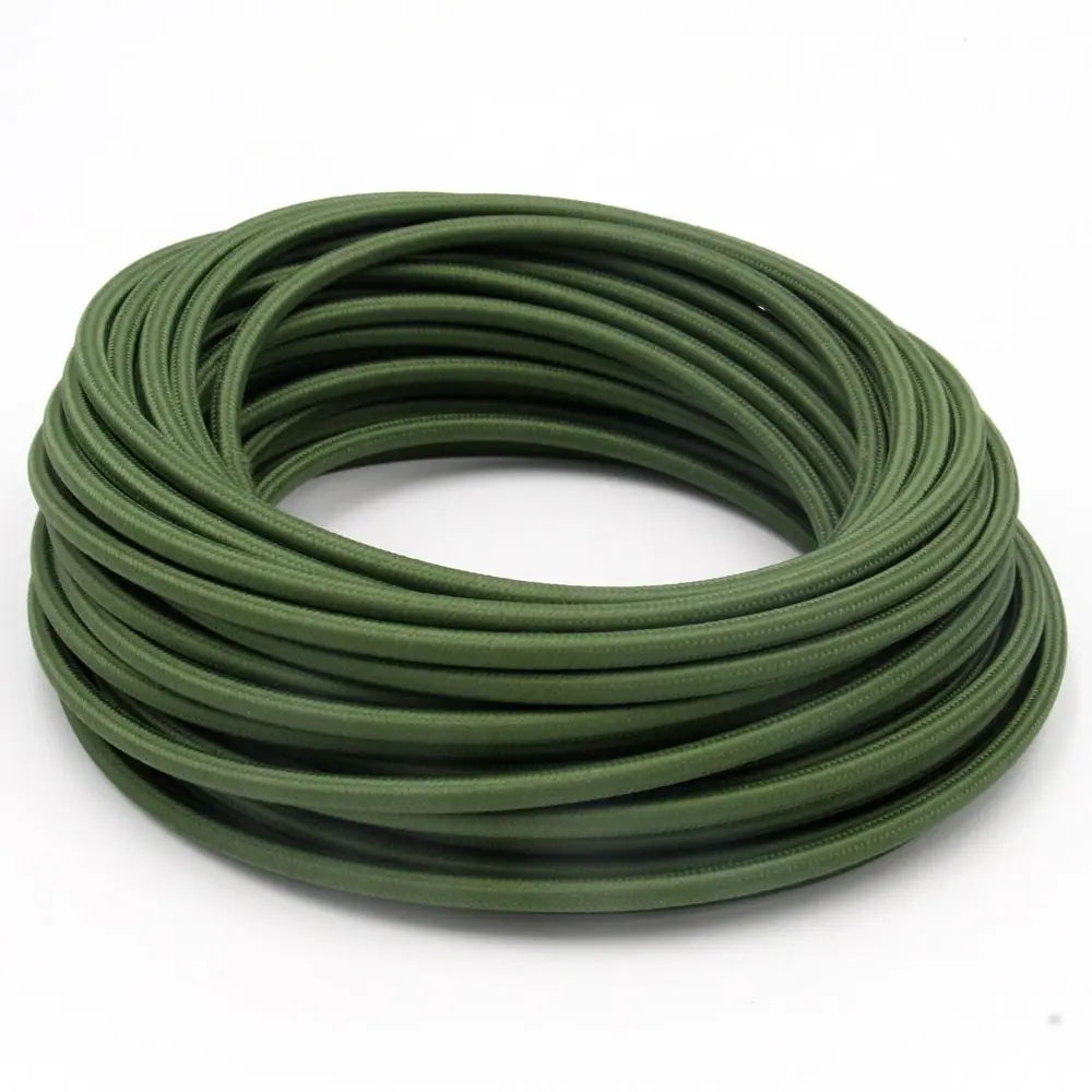 Frendorf | 3-adriges Stoffgeflecht Elektronikdraht – 250V 0.75mm² Flexibles Stromkabel für Vintage Pendelleuchten, Bunte Textilisolierte Schnur