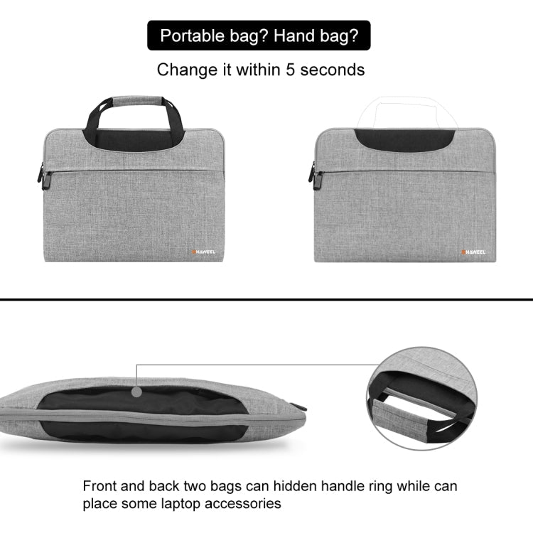 Frendorf | HAWEEL 13,3 Zoll Laptop-Handtasche, Für Macbook, Samsung, Lenovo, Sony, DELL Alienware, CHUWI, ASUS, HP, 13,3 Zoll und kleinere Laptops (Grau)