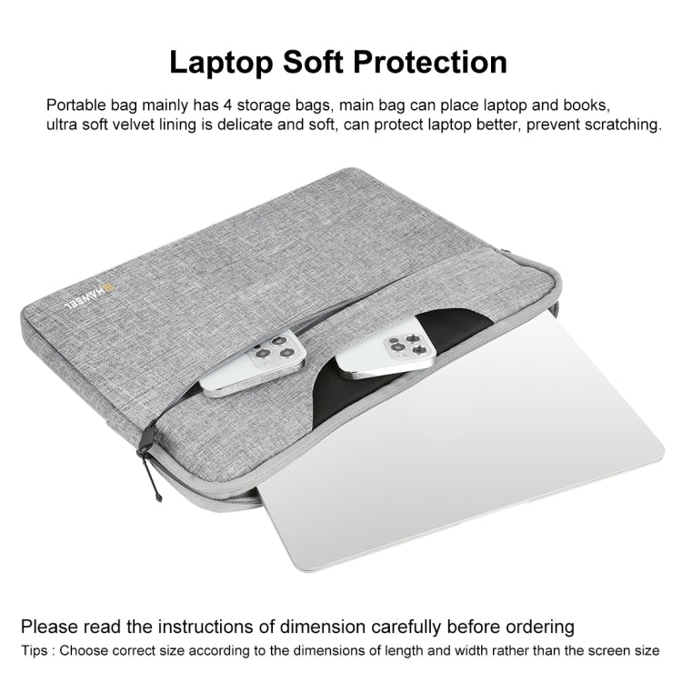 Frendorf | HAWEEL 13,3 Zoll Laptop-Handtasche, Für Macbook, Samsung, Lenovo, Sony, DELL Alienware, CHUWI, ASUS, HP, 13,3 Zoll und kleinere Laptops (Grau)
