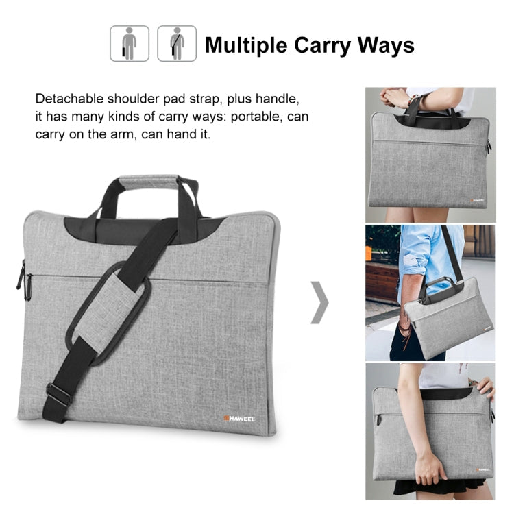 Frendorf | HAWEEL 15.6 Zoll Laptop-Handtasche, für Macbook, Samsung, Lenovo, Sony, DELL Alienware, CHUWI, ASUS, HP, 15.6 Zoll und kleinere Laptops (Grau)