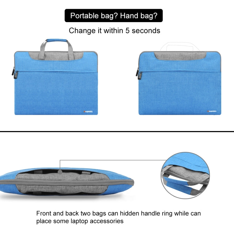 Frendorf | HAWEEL 15.6 Zoll Laptop Handtasche, Für Macbook, Samsung, Lenovo, Sony, DELL Alienware, CHUWI, ASUS, HP, 15.6 Zoll und kleinere Laptops (Blau)