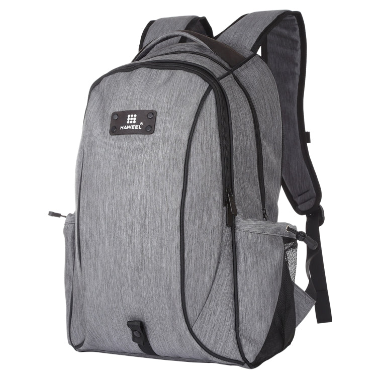 Frendorf | HAWEEL 14W Faltbarer Abnehmbarer Solar Power Outdoor Tragbarer Canvas Dual Shoulder Laptop Rucksack, USB-Ausgang: 5V 2.1A Max(Grau)