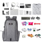 Frendorf | HAWEEL 14W Faltbarer Abnehmbarer Solar Power Outdoor Tragbarer Canvas Dual Shoulder Laptop Rucksack, USB-Ausgang: 5V 2.1A Max(Grau)