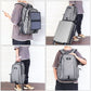 Frendorf | HAWEEL 14W Faltbarer Abnehmbarer Solar Power Outdoor Tragbarer Canvas Dual Shoulder Laptop Rucksack, USB-Ausgang: 5V 2.1A Max(Grau)