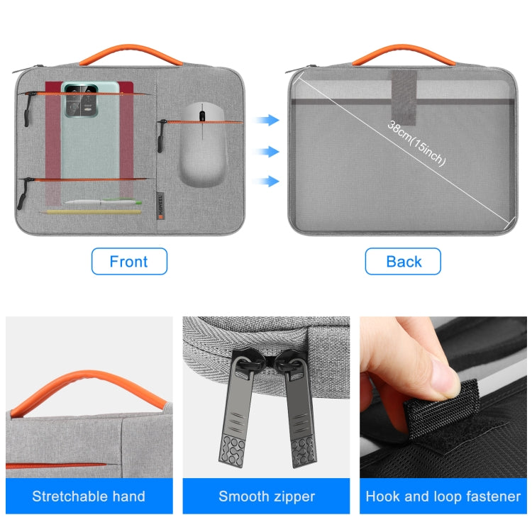 Frendorf | HAWEEL 13,0 Zoll Sleeve Case Reißverschluss Aktentasche Laptop Handtasche Für Macbook, Samsung, Lenovo Thinkpad, Sony, DELL Alienware, CHUWI, ASUS, HP, 13 Zoll - 13,5 Zoll Laptops (Grau)