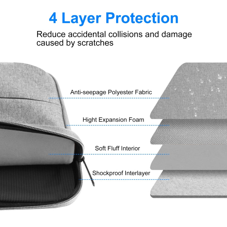 Frendorf | HAWEEL 13,0 Zoll Sleeve Case Reißverschluss Aktentasche Laptop Handtasche Für Macbook, Samsung, Lenovo Thinkpad, Sony, DELL Alienware, CHUWI, ASUS, HP, 13 Zoll - 13,5 Zoll Laptops (Grau)