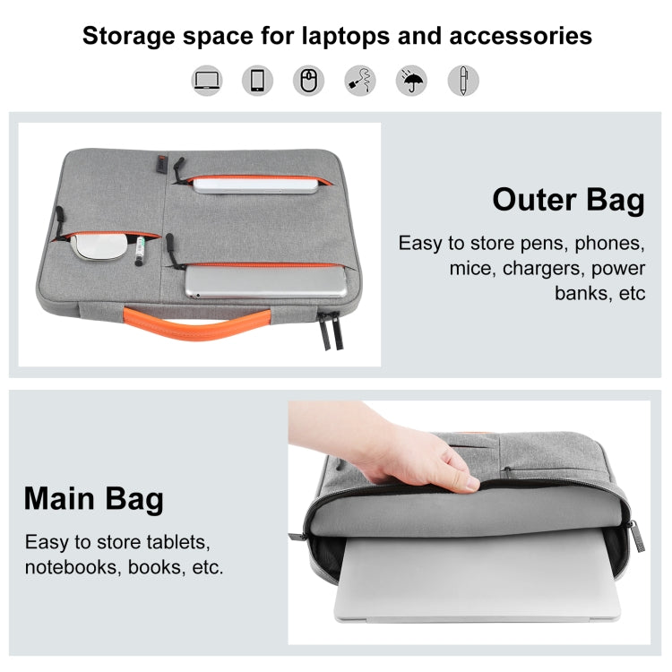 Frendorf | HAWEEL 13,0 Zoll Sleeve Case Reißverschluss Aktentasche Laptop Handtasche Für Macbook, Samsung, Lenovo Thinkpad, Sony, DELL Alienware, CHUWI, ASUS, HP, 13 Zoll - 13,5 Zoll Laptops (Grau)