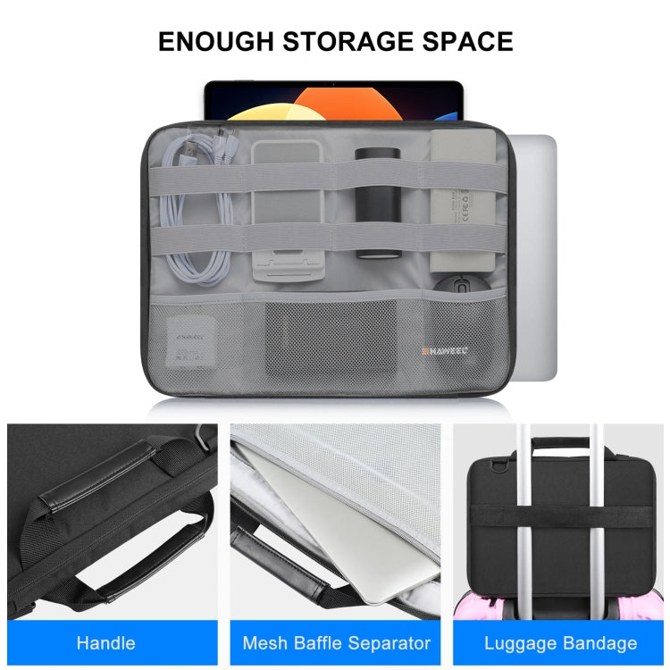 Frendorf | HAWEEL 13,0 Zoll-14,0 Zoll Aktentasche Umhängetasche Laptop Tasche Für Macbook, Lenovo Thinkpad, ASUS, HP (Schwarz)