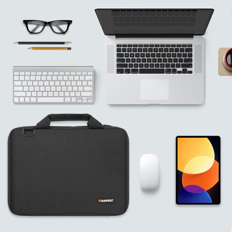 Frendorf | HAWEEL 13,0 Zoll-14,0 Zoll Aktentasche Umhängetasche Laptop Tasche Für Macbook, Lenovo Thinkpad, ASUS, HP (Schwarz)
