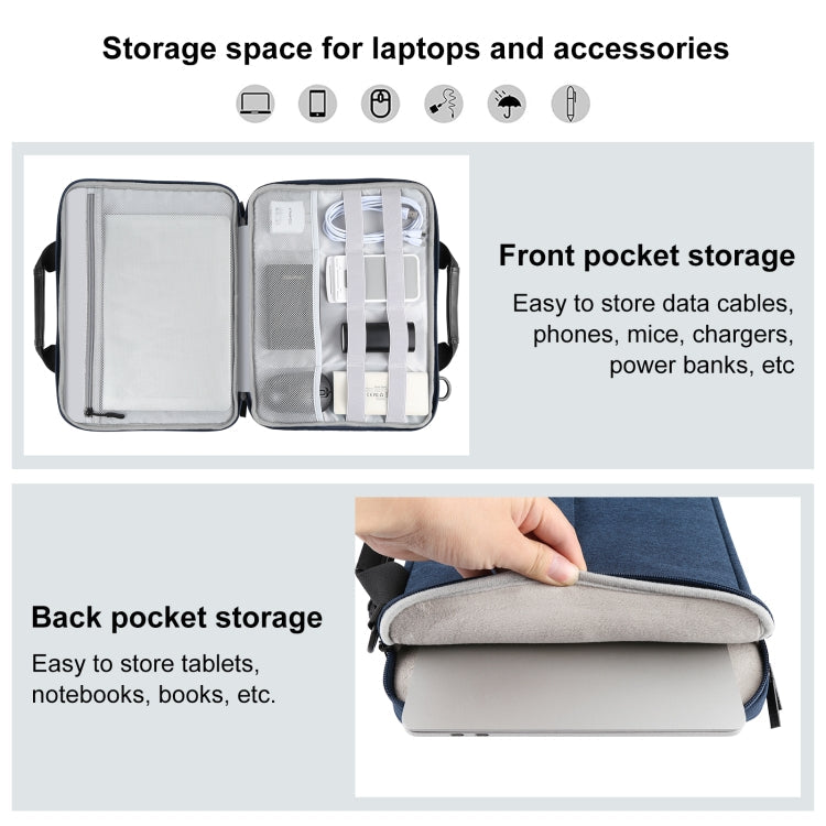 Frendorf | HAWEEL 33.0 cm-35.6 cm Aktentasche Umhängetasche Laptop Tasche für Macbook, Lenovo Thinkpad, ASUS, HP (Marineblau)