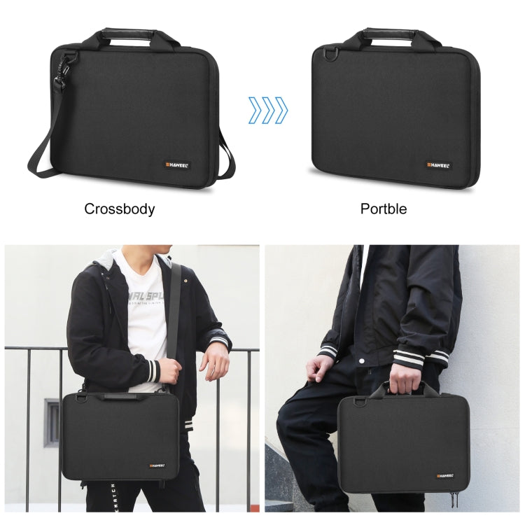 Frendorf | HAWEEL 14.0 Zoll -16.0 Zoll Aktentasche Crossbody Laptop Tasche für Macbook, Lenovo Thinkpad, ASUS, HP (Schwarz)