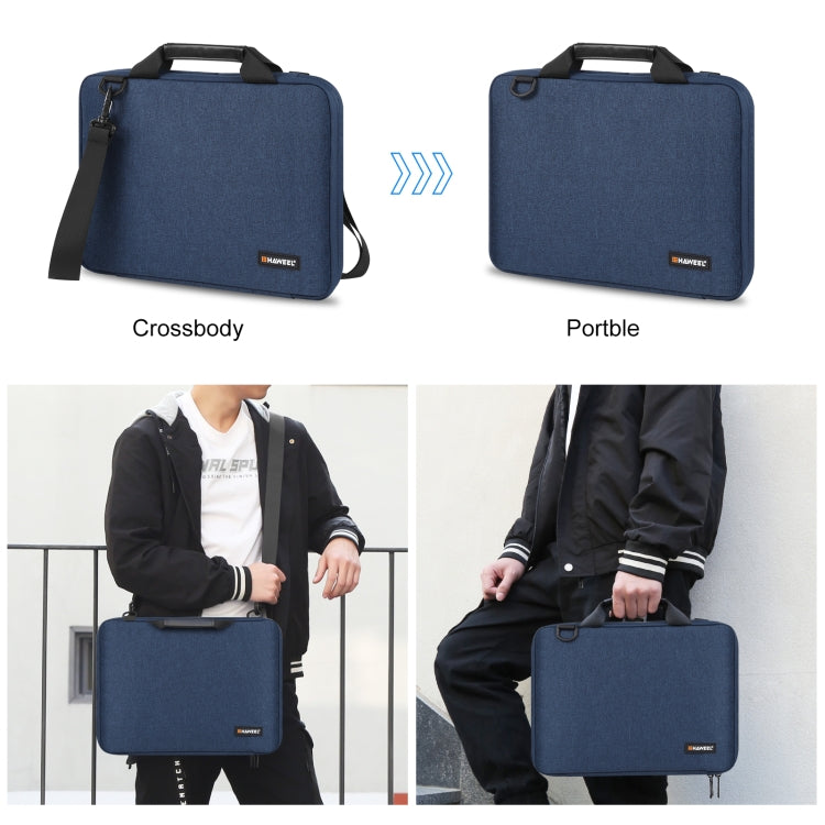 Frendorf | HAWEEL 14,0 Zoll - 16,0 Zoll Aktentasche Crossbody Laptop Tasche für Macbook, Lenovo Thinkpad, ASUS, HP (Navy Blau)
