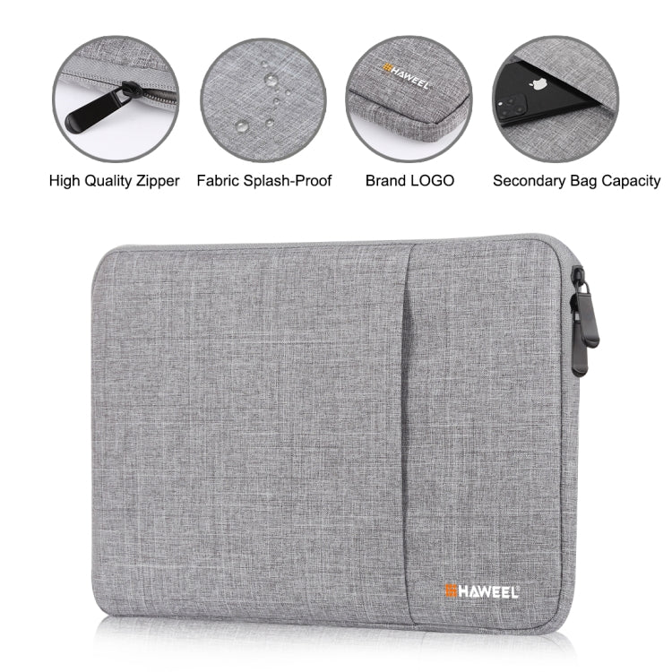 Frendorf | HAWEEL 11 Zoll Sleeve Case Reißverschluss Aktentasche Tragetasche für Macbook, Samsung, Lenovo, Sony, DELL Alienware, CHUWI, ASUS, HP, 11 Zoll und darunter Laptops / Tablets (Grau)