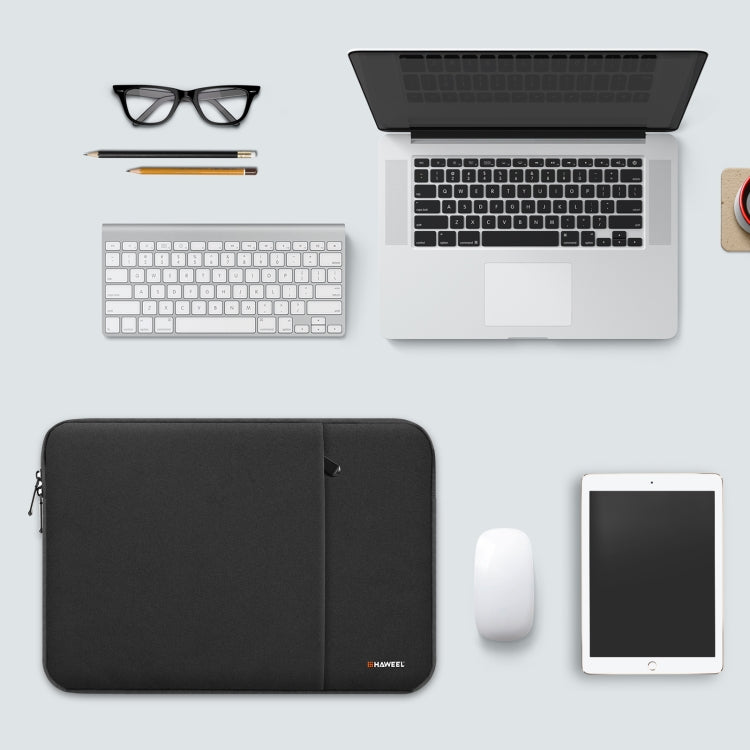 Frendorf | HAWEEL 15,0 Zoll Sleeve Case Reißverschluss Aktentasche Laptop Tragetasche, für Macbook, Samsung, Lenovo, Sony, DELL Alienware, CHUWI, ASUS, HP, 15 Zoll und darunter Laptops (Schwarz)