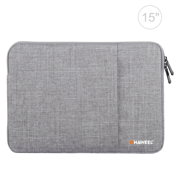 Frendorf | HAWEEL 15,0 Zoll Sleeve Case Zipper Aktentasche Laptop Tragetasche, Für Macbook, Samsung, Lenovo, Sony, DELL Alienware, CHUWI, ASUS, HP, 15 Zoll und darunter Laptops (Grau)
