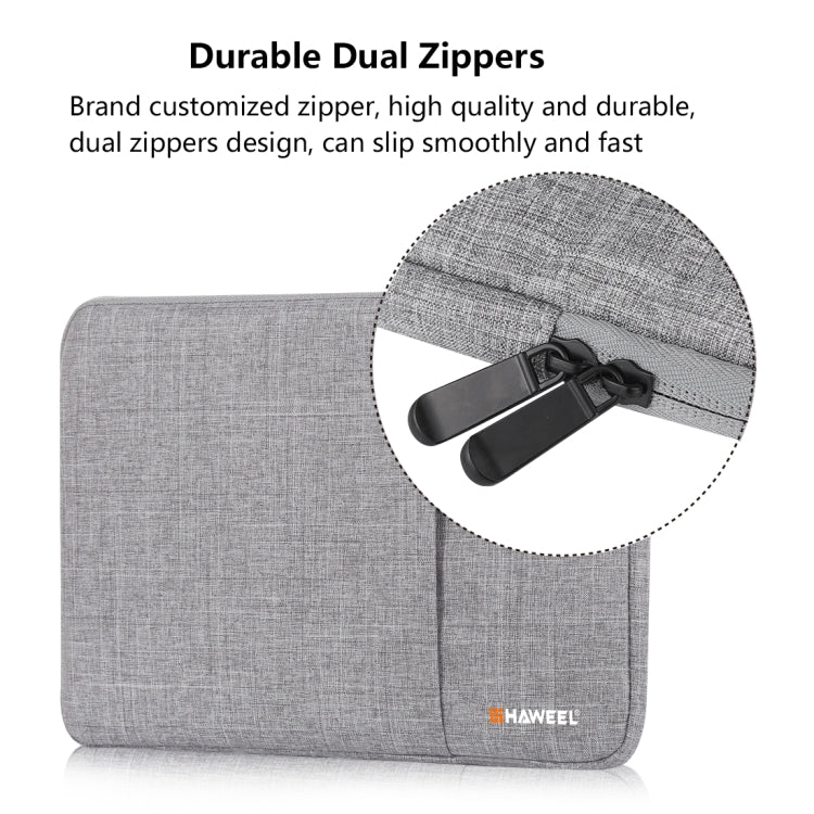 Frendorf | HAWEEL 15,0 Zoll Sleeve Case Zipper Aktentasche Laptop Tragetasche, Für Macbook, Samsung, Lenovo, Sony, DELL Alienware, CHUWI, ASUS, HP, 15 Zoll und darunter Laptops (Grau)