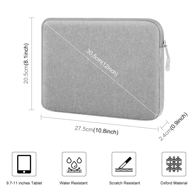 Frendorf | HAWEEL 11 Zoll Tablet Sleeve Case Zipper Aktentasche für 9,7-11,0 Zoll Tablets (Grau)