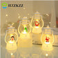 HZZKZZ Weihnachtsornamente LED Laterne Licht Weihnachtsmann Fröhliche Weihnachten Dekorationen für Zuhause 2023 Xmas Navidad Noel Geschenk