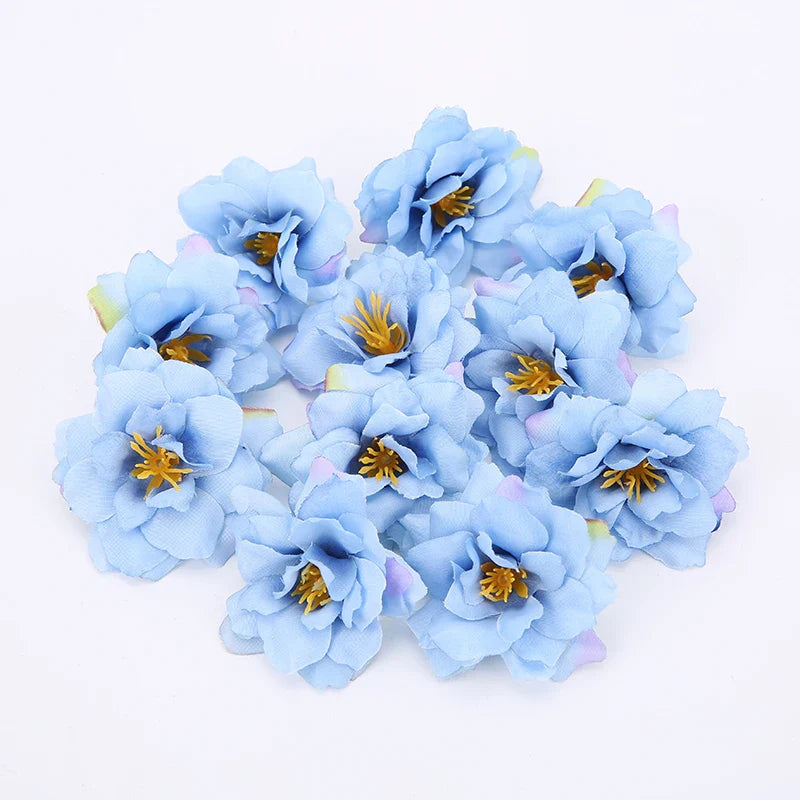 Frendorf | 10PCS Künstliche Seidenrose & Orchideenblüten – 5,5 cm Dekorative Blumen für DIY Kränze, Hochzeitsdekorationen und Heimwerkerprojekte