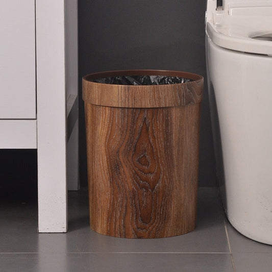 Eleganter Retro Holzmaserung Mülleimer