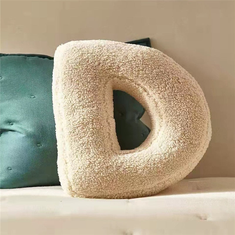 Alphabet Letter Fleece Kissen
